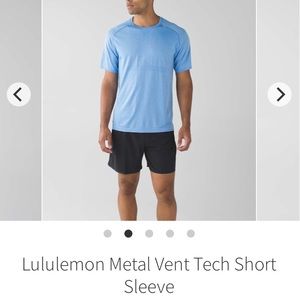 Men’s M lululemon metal vent tech short sleeve